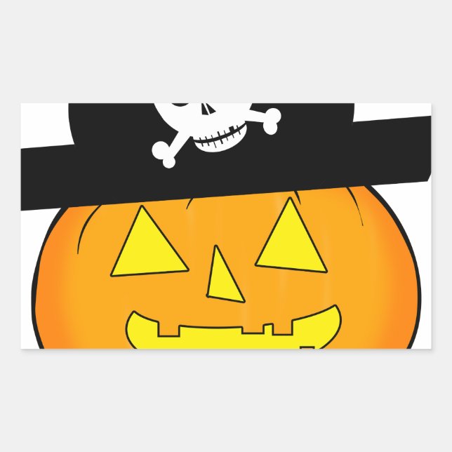 pirate pumpkin sticker (Front)