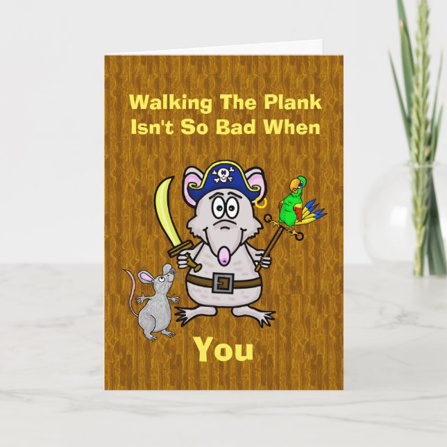 Pirate Rat Friendship Card (Front)