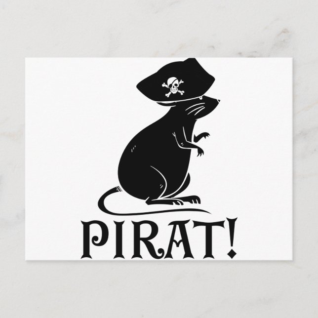 Pirate Rat | Pirate House Rat Rodent Gift Postcard (Front)