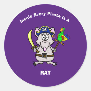 Pirate Rat Stickers