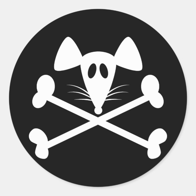 Pirate Rodent  Classic Round Sticker (Front)