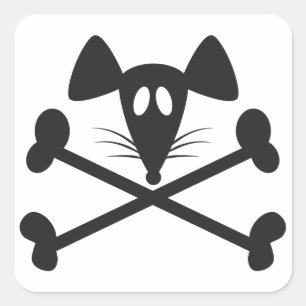 Pirate Rodent  Square Sticker