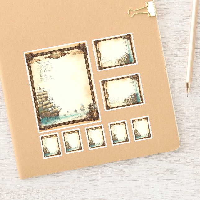 Pirate Sail Ships Menu kit (Notebook)