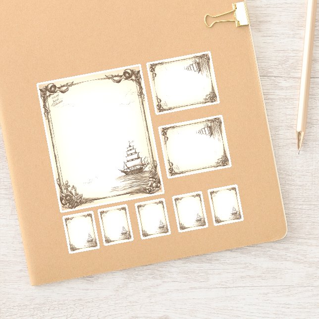 Pirate Sail Ships Menu kit (Notebook)
