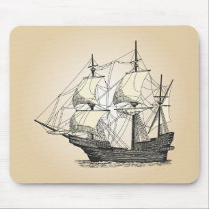Pirate Sailing Ship Mouse Pad