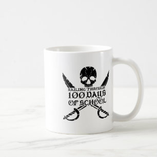 Pirate Sailing Through 100 Days Of School Boys Coffee Mug
