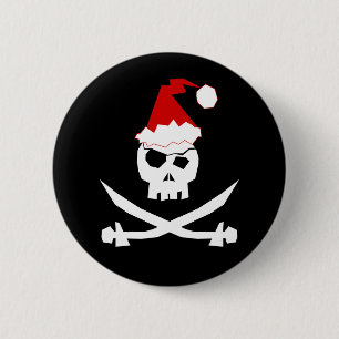 Pirate Santa 2 Inch Round Button