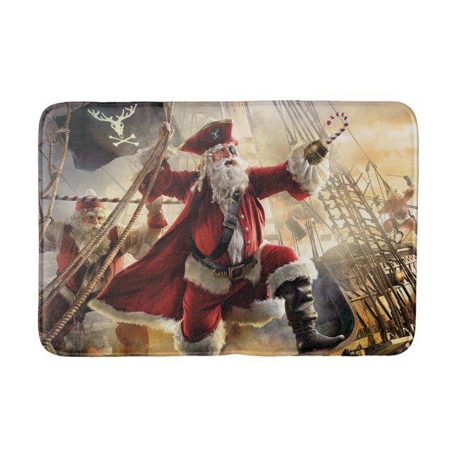 Pirate Santa Bath Mat (Front)