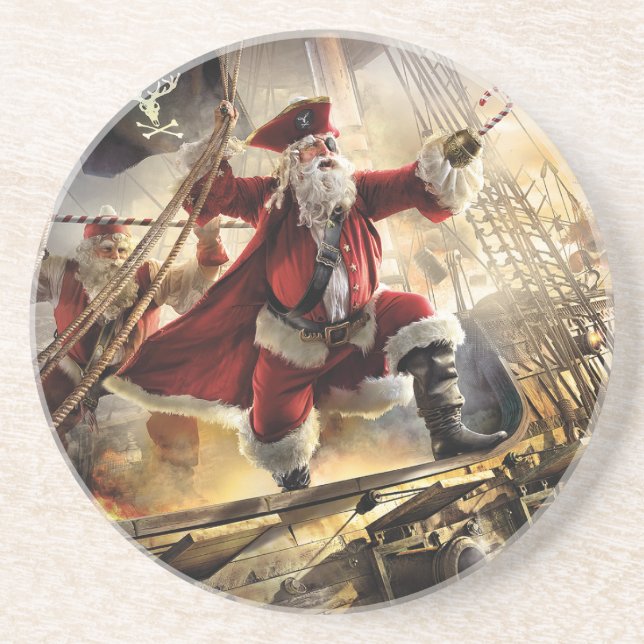 Pirate Santa Coaster (Front)