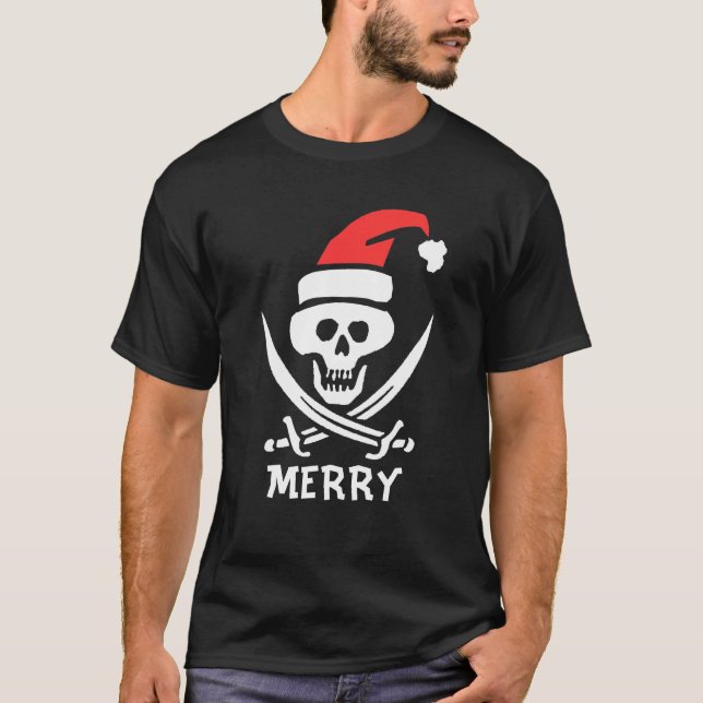 Pirate Santa edit text T-Shirt (Front)