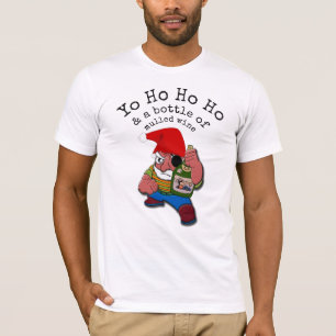 Pirate Santa Funny Mulled Wine Christmas T-Shirt