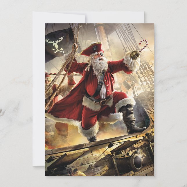 Pirate Santa Holiday Card (Front)