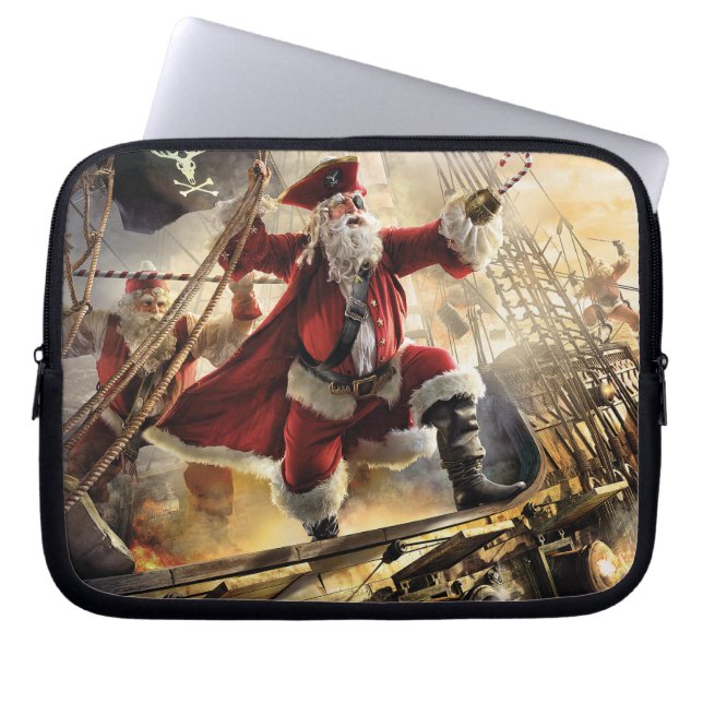 Pirate Santa Laptop Sleeve (Front)