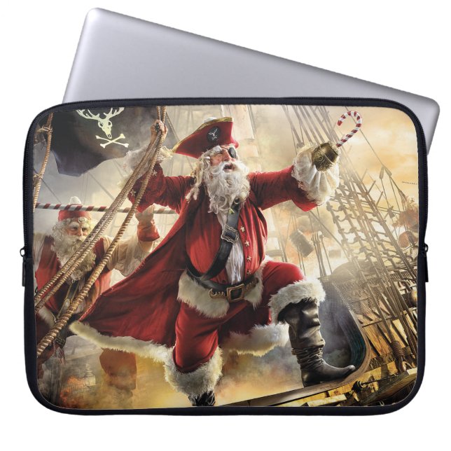 Pirate Santa Laptop Sleeve (Front)
