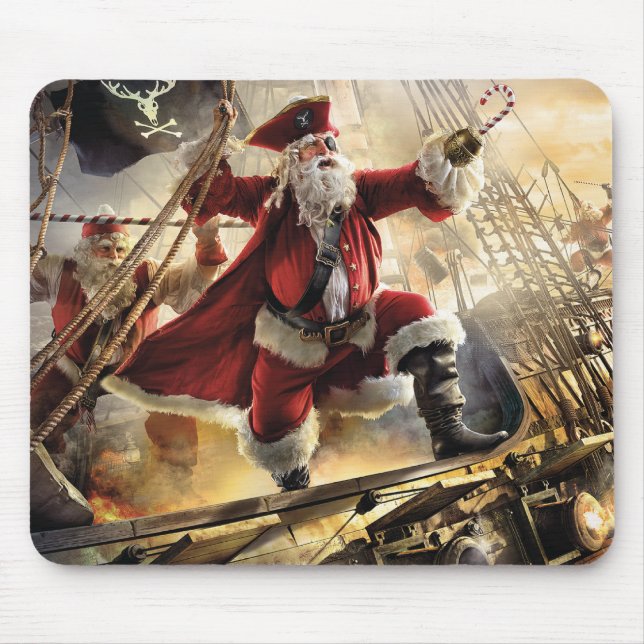 Pirate Santa Mouse Pad (Front)