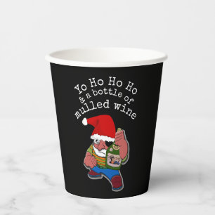 Pirate Santa Mulled Wine Christmas Paper Cups