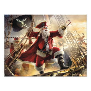 Pirate Santa Photo Print