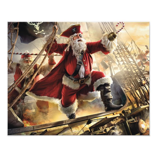 Pirate Santa Photo Print (Front)