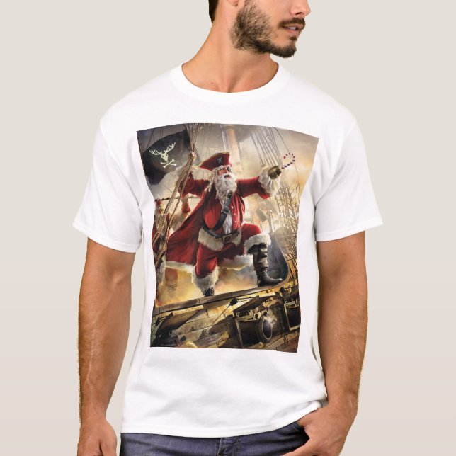 Pirate Santa T-Shirt (Front)