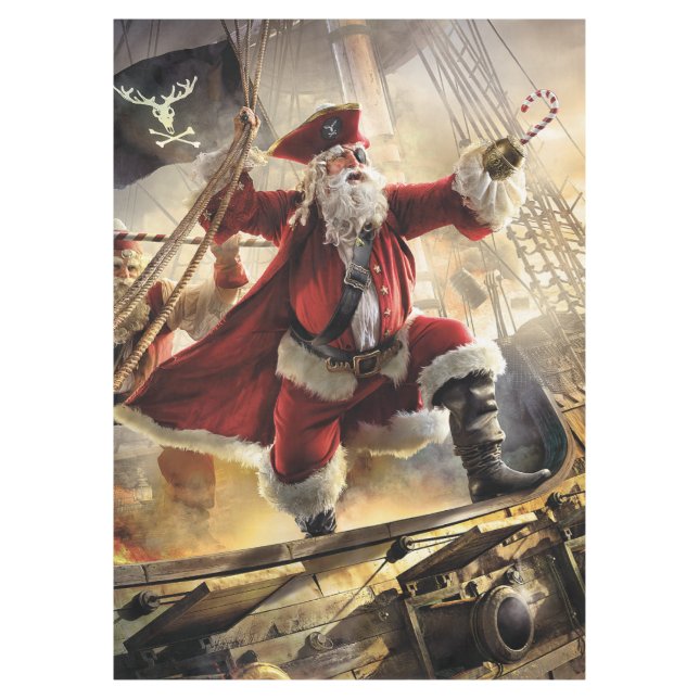 Pirate Santa Tablecloth (Front)