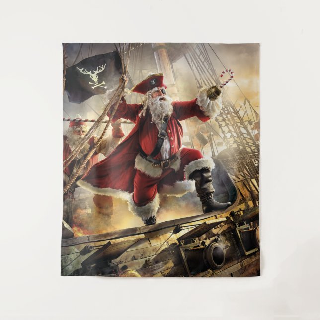 Pirate Santa Tapestry (Front)