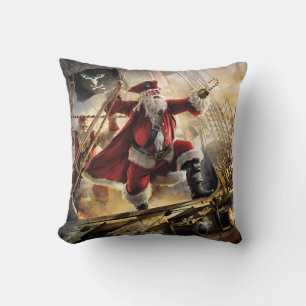 Pirate Santa Throw Pillow
