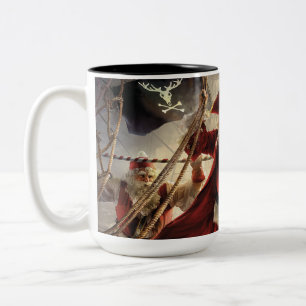 Pirate Santa Two-Tone Coffee Mug