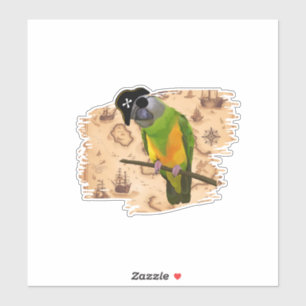 Pirate Senegal Parrot Treasure Map