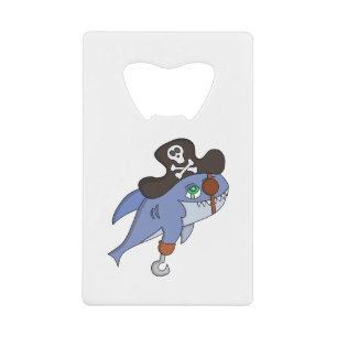Pirate Shark Credit Card Bottle Opener