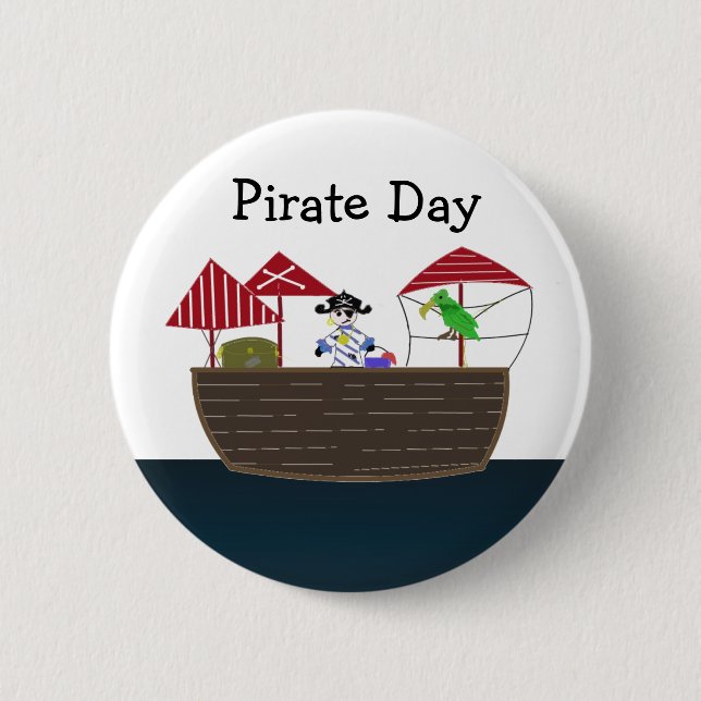 Pirate Ship 2 Inch Round Button (Front)