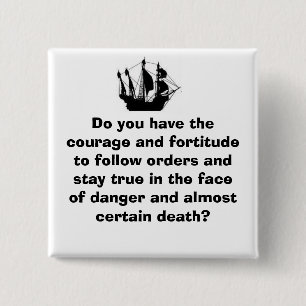 Pirate Ship 2 Inch Square Button