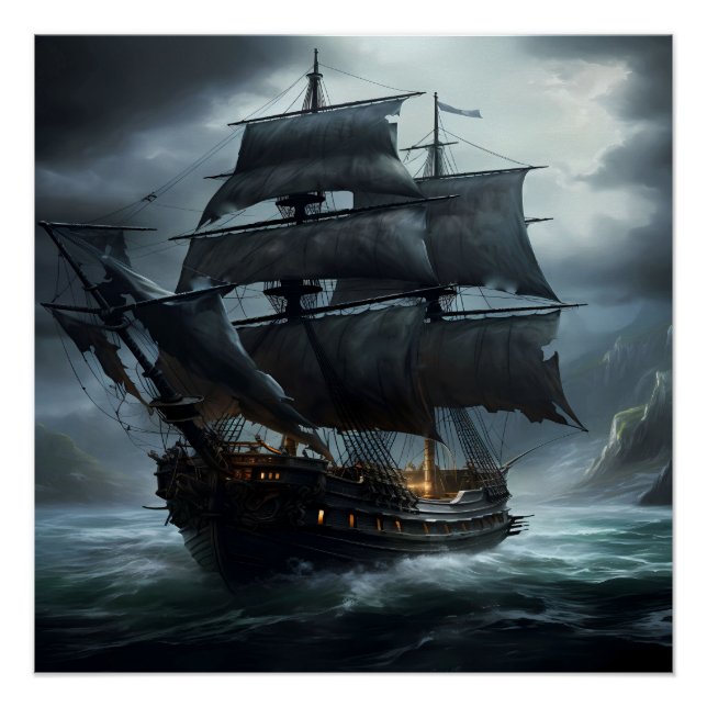 Pirate Ship Art Series - First Edition #10 Poster (Front)