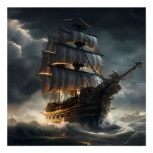 Pirate Ship Art Series - First Edition #19 Poster