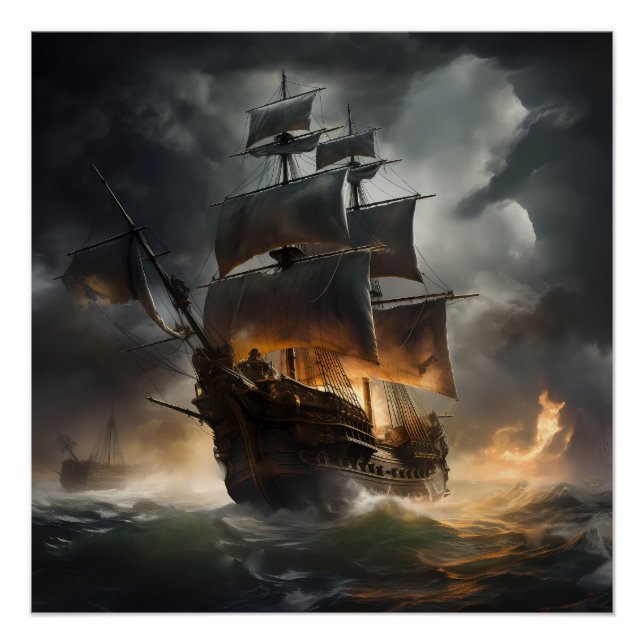 Pirate Ship Art Series - First Edition #22 Poster (Front)