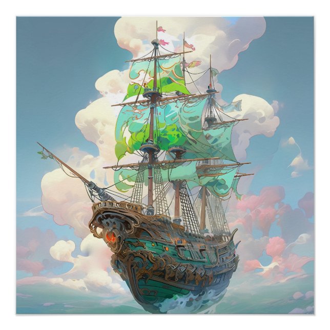 Pirate Ship Art Series - First Edition #2 Poster (Front)