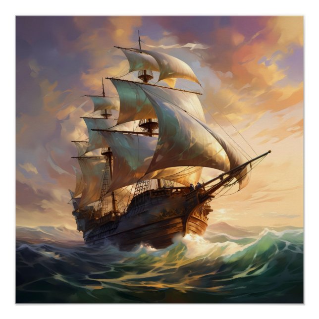 Pirate Ship Art Series - First Edition #33 Poster (Front)