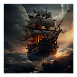 Pirate Ship Art Series - First Edition #38 Poster