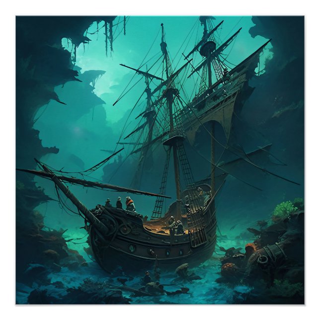 Pirate Ship Art Series - First Edition #9 Poster (Front)