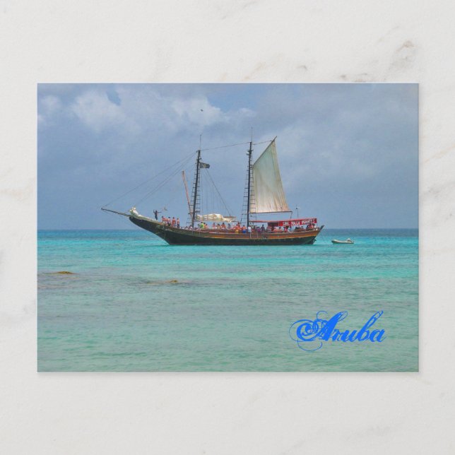 Pirate Ship Aruba Postcard (Front)