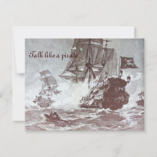 PIRATE SHIP BATTLE / ANTIQUE PIRATES TREASURE MAPS ANNOUNCEMENT