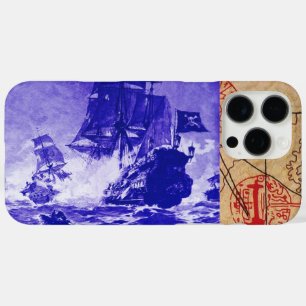 PIRATE SHIP BATTLE / ANTIQUE PIRATES TREASURE MAPS iPhone 16 PRO MAX CASE