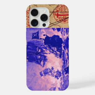 PIRATE SHIP BATTLE / ANTIQUE PIRATES TREASURE MAPS iPhone 15 PRO MAX CASE