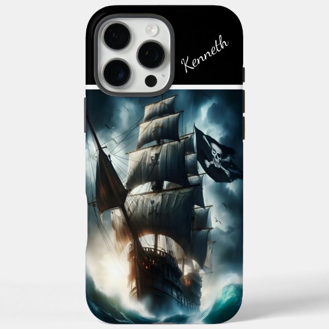 Pirate Ship Braving The Storm Case-Mate iPhone Case (Back)
