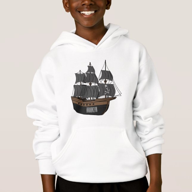 Pirate ship cartoon illustration  (Front)