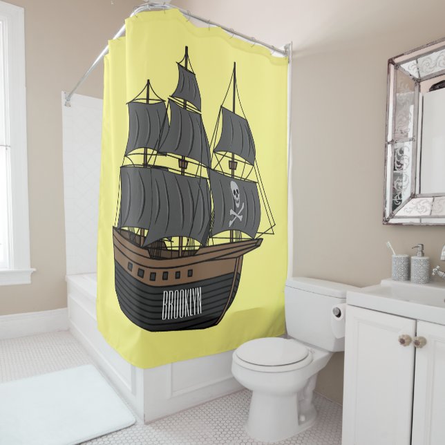 Pirate ship cartoon illustration  (In Situ)