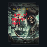 Pirate Ship Ghost Halloween Costume Party Invitation<br><div class="desc">Customize for any event</div>