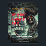 Pirate Ship Ghost Halloween Costume Party Invitation<br><div class="desc">Customize for any event</div>