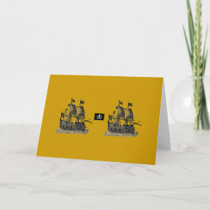 Pirate Ship Greeting Card
