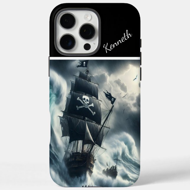 Pirate Ship In A Storm Case-Mate iPhone Case (Back)
