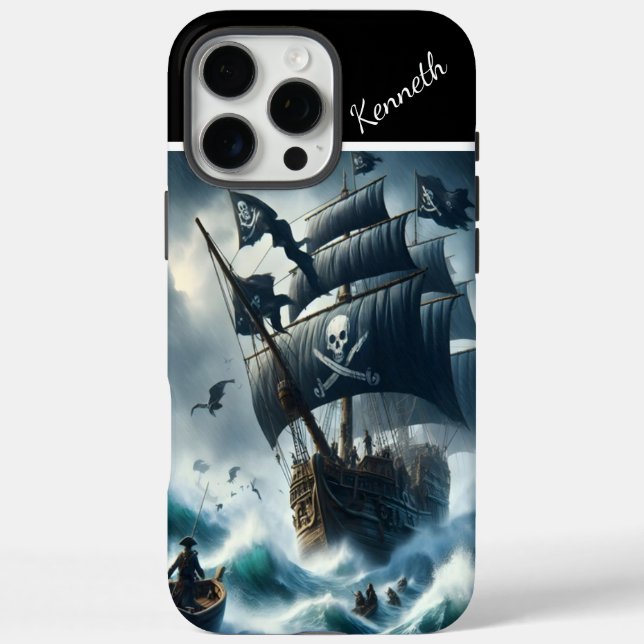 Pirate Ship In A Storm Case-Mate iPhone Case (Back)